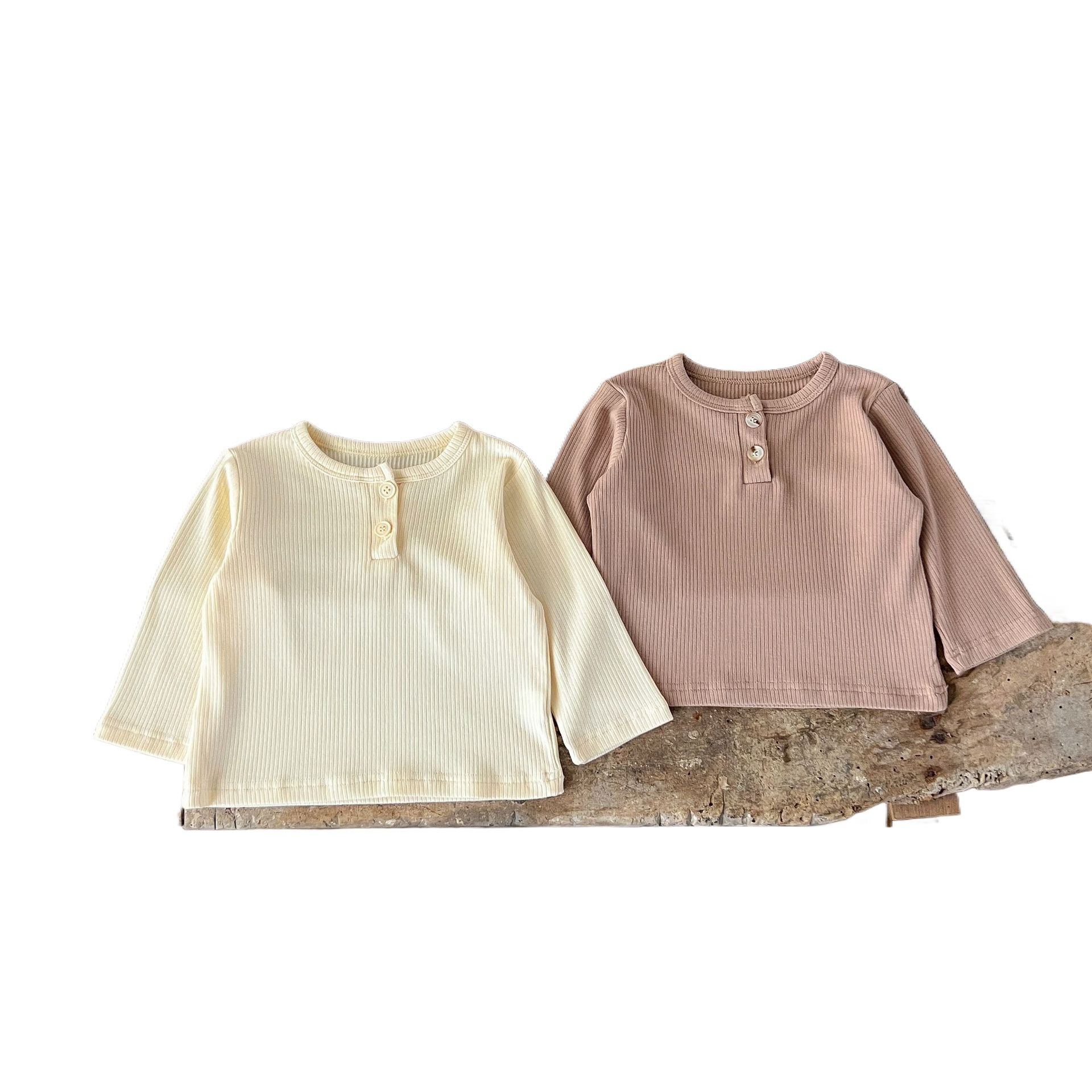 INS estilo coreano de algodón puro todo partido pit bottoming camisa para niños y niñas y bebés recién nacidos alto elástico abierto pecho top de moda image 6