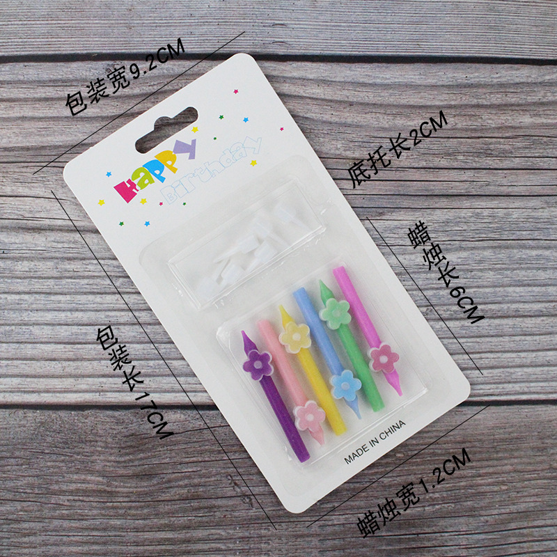 Vela de cumpleaños de dibujos animados al por mayor popular fiesta de flores oso dinosaurio donut cara sonriente vela de pastel para niños