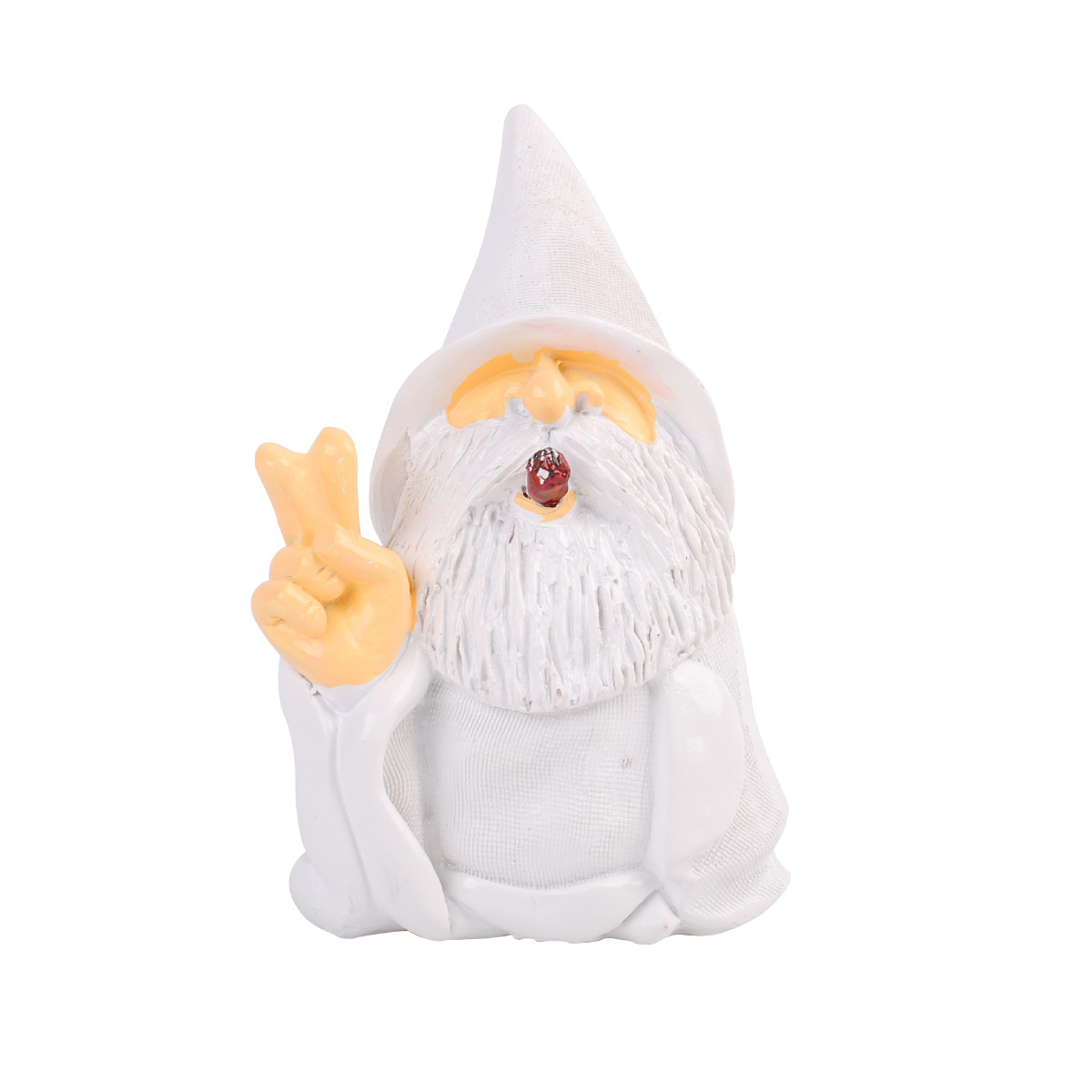 tijeras transfronterizas barbas blancas enanos resina artesanía creativa patio de pie fumar decoración de ancianos