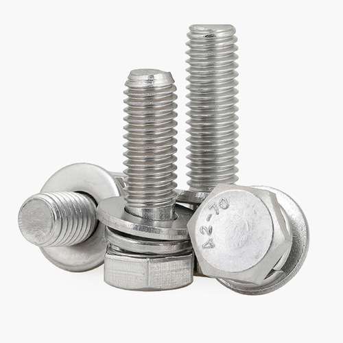 304 stainless steel external hexagonal three-piece combination screw M6M8|M10|M12 hexagonal three-piece screw set combination screw