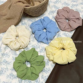 大肠发圈秋季配饰韩系高级感缎面方巾发圈高弹力时尚百搭马尾发圈