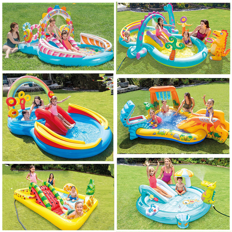 intex children's slide inflatable paddli...