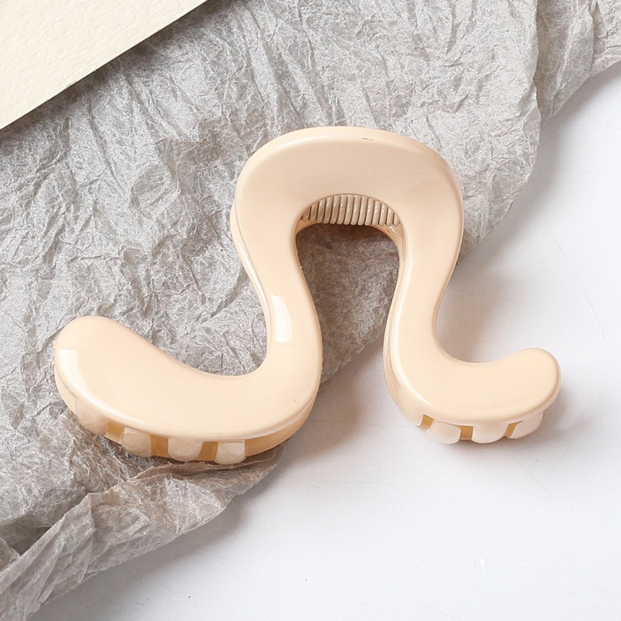 Diseño simple sensación de agarración de palabras grandes, cola de caballo alta fijación artefacto clip de cabello relajado, disco de cabello detrás del cerebro clip de pescado