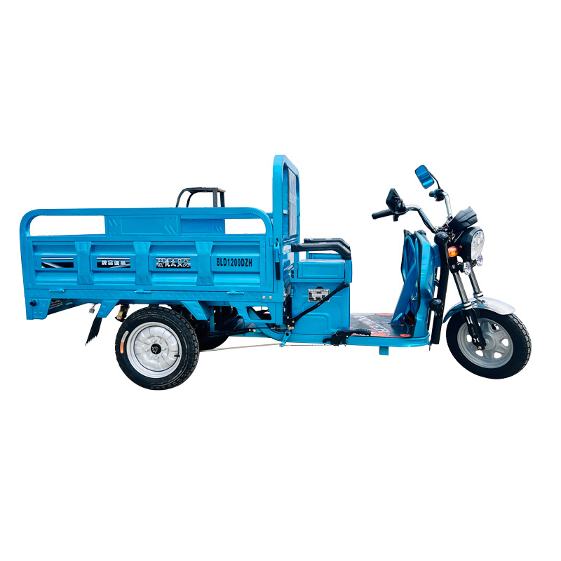 Triciclo eléctrico con capacidad de carga dinámica súper fuerte para entrega exprés y configuración de puestos, vehículo agrícola con triciclo eléctrico de alta resistencia.