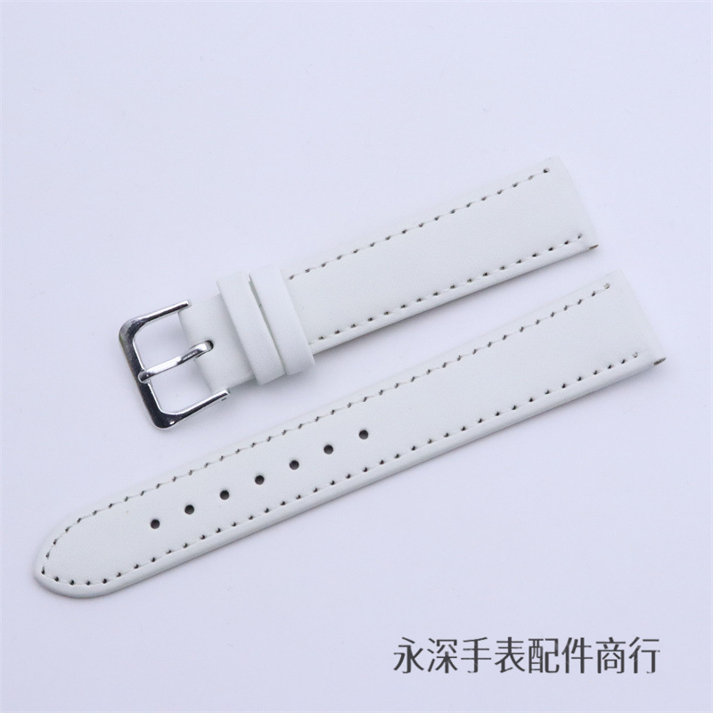 Accesorios de reloj para hombres y mujeres correa de cuero universal de siete colores correa de cuero PU correa de reloj de estudiantes correa de cuero correa de reloj