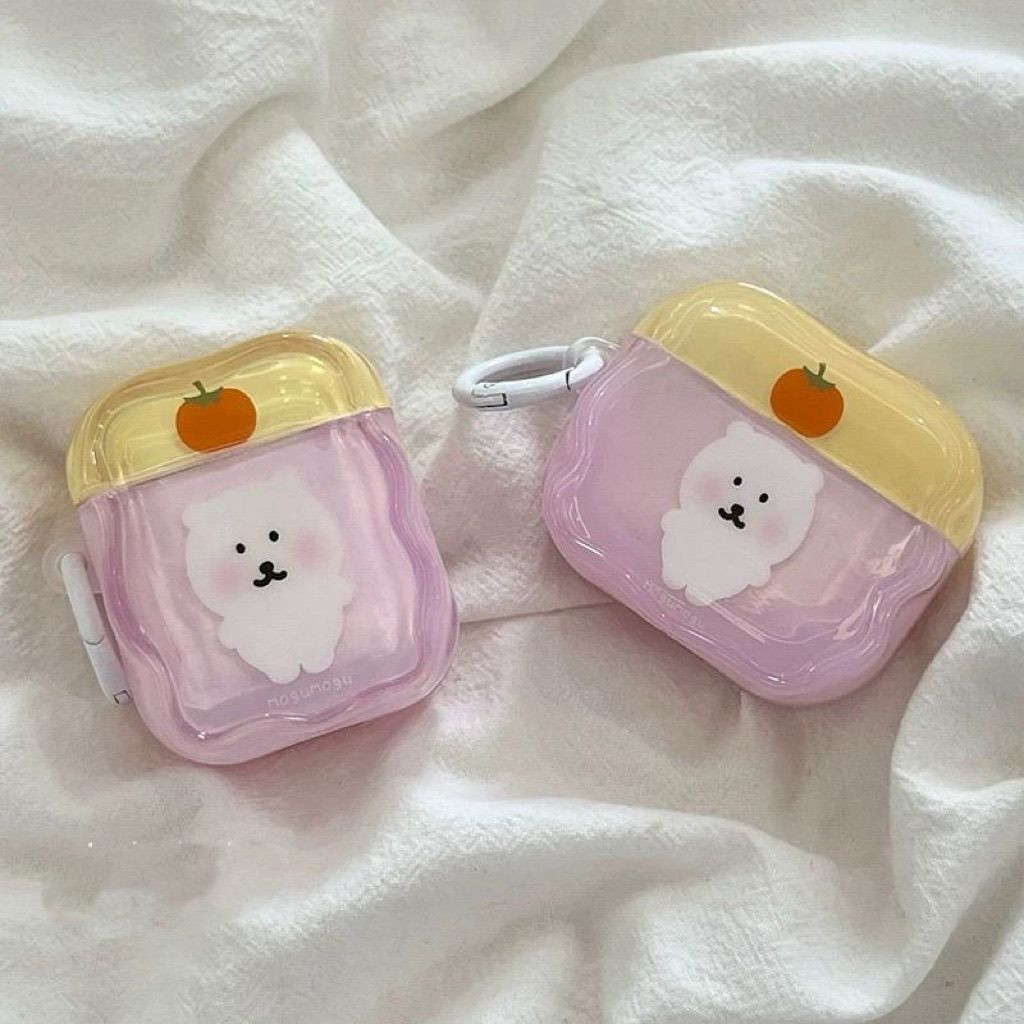 Caqui Bear es adecuado para AirPodsPro2 3 generación cubierta Apple AirPods4 generación cubierta de auriculares Bluetooth