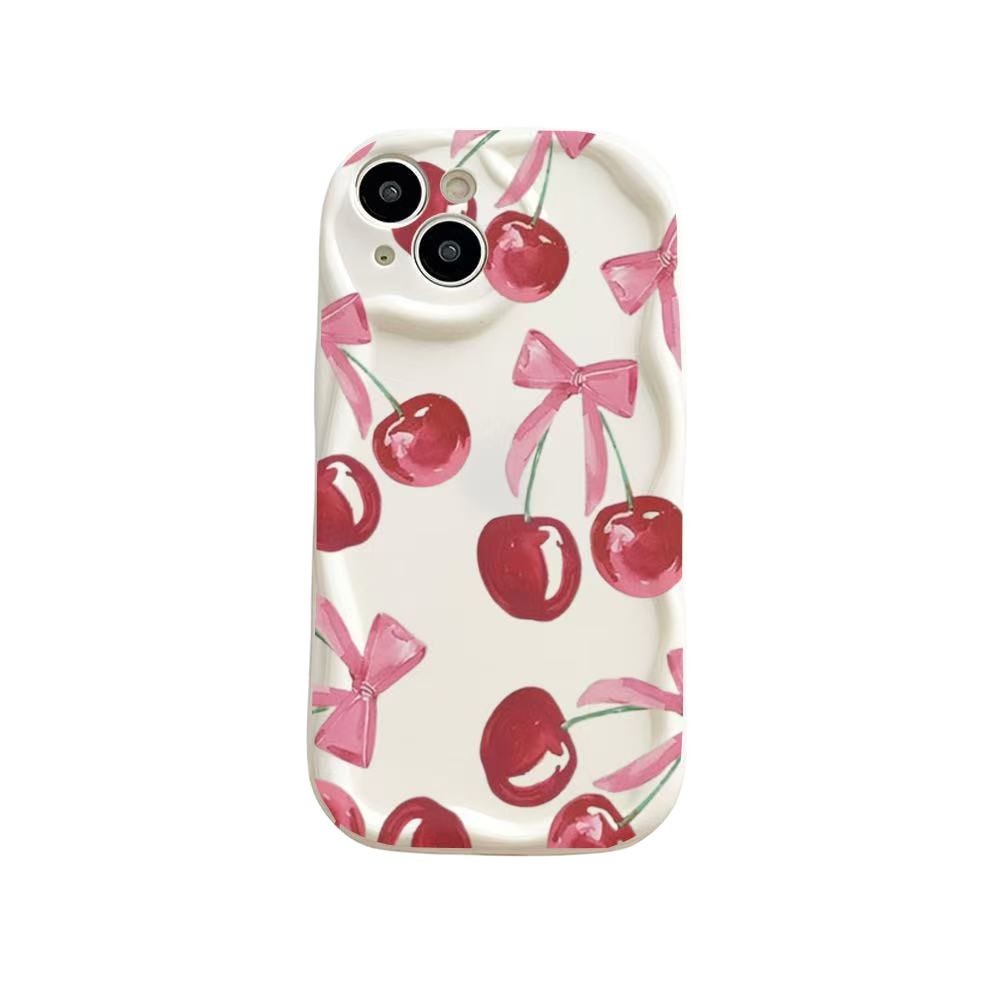 Bow Cherry para iphone15promax funda para teléfono móvil 11 Apple 15 anti-caída 14pro Japón y Corea 13/12