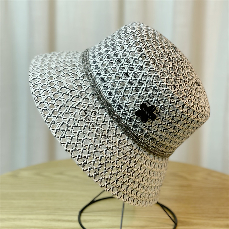 Neuer Wasser-Diamant-Buchstabe-Wassereimer-Fischerhut Strohhut Frühlings- und Sommerausflüge für Kinder Sonnenschirm Japanisches Netz Rot Schwarz Topfhut Flut_voghion.com