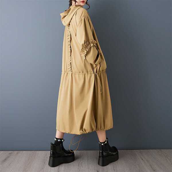 Autumn long retro long-sleeve with hood