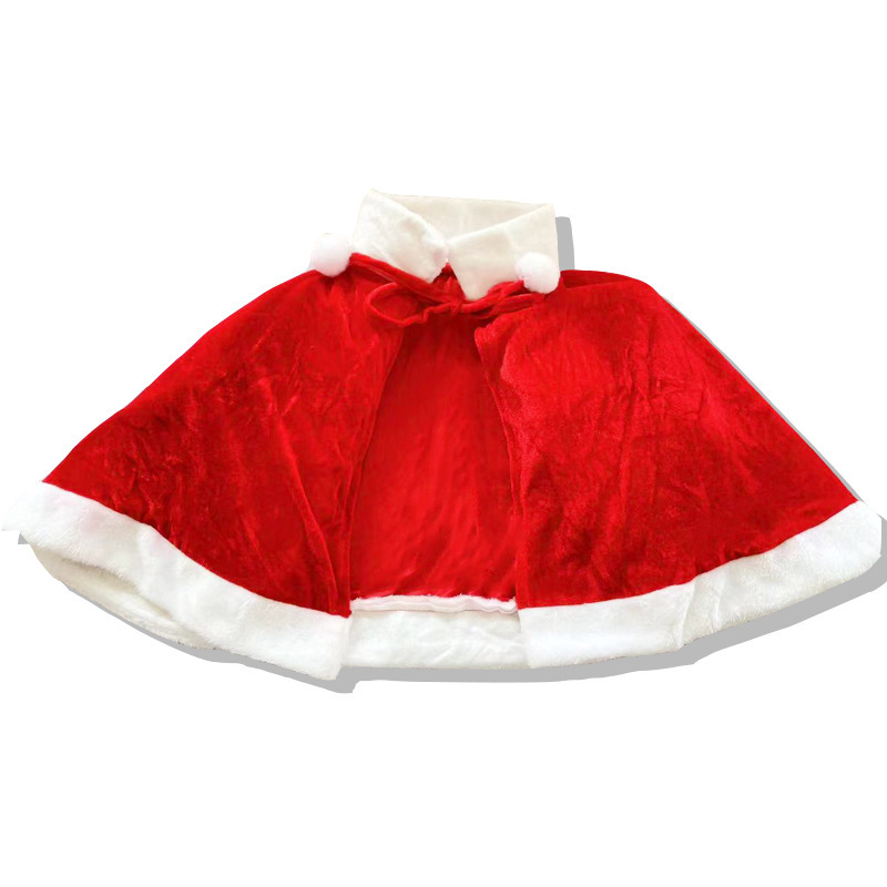 クリスマスの大人の女性の帽子のマントクリスマスの短い子供のベルベットのパーティーの服の帽子|undefined