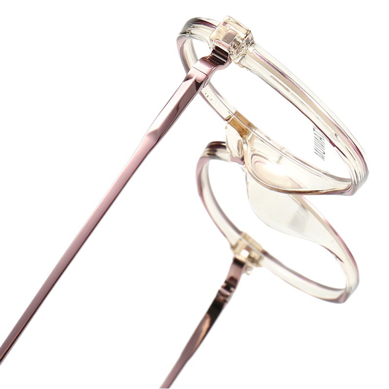 STUDIOMUKU gafas frescas de madera marco redondo gafas ovaladas marco decorativo gafas de titanio puro marco