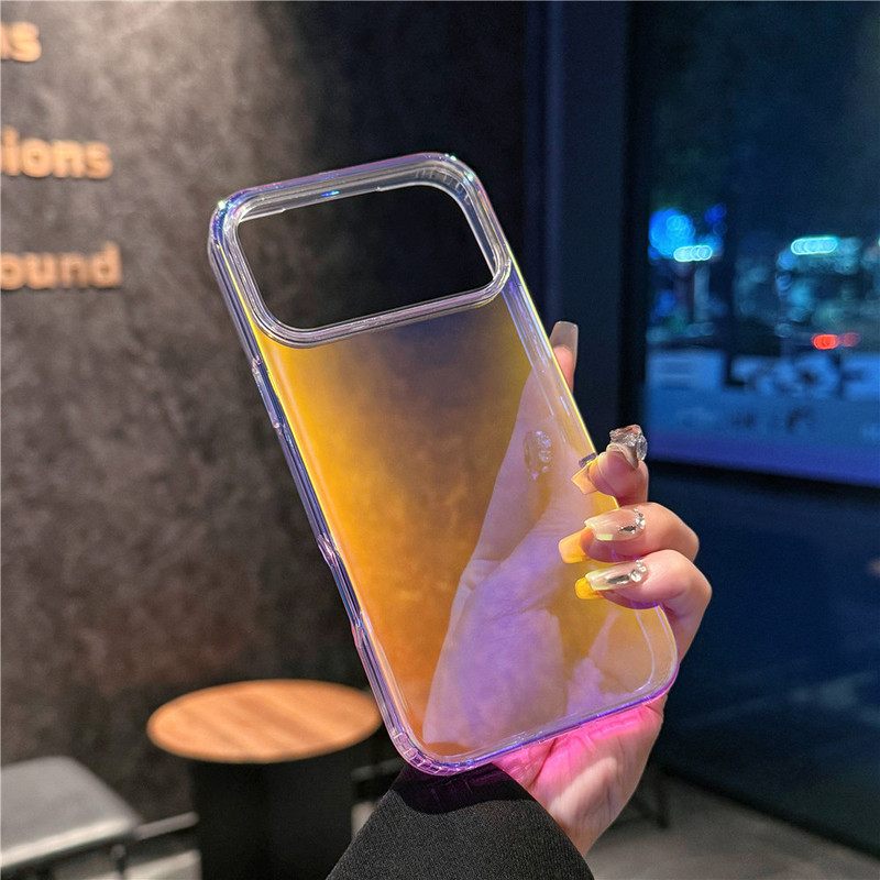 适用iphone17手机壳苹果17promax镭射渐变17Air炫彩变色龙磁吸壳|undefined