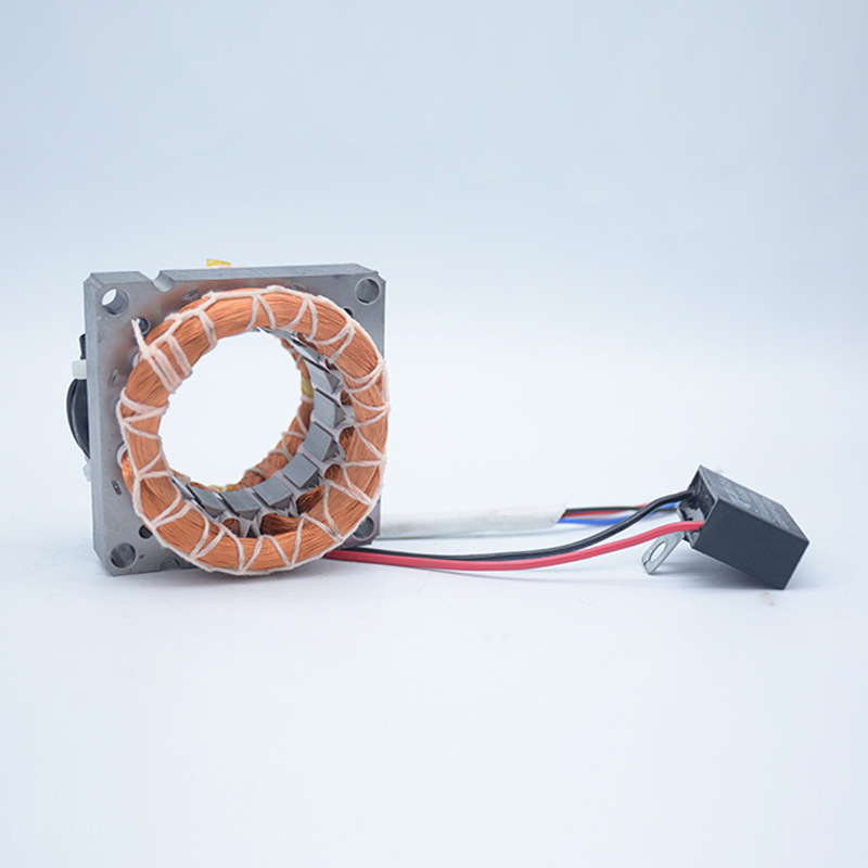 7114黑色落地扇两极电机14