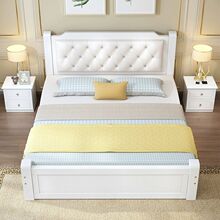 实木床1.8米经济型成人主卧双人床欧式1.5米家用1.2米单人床1米