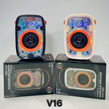 2025爆款跨境新款V16机甲风RGB灯光手提户外桌面重低音蓝牙音箱
