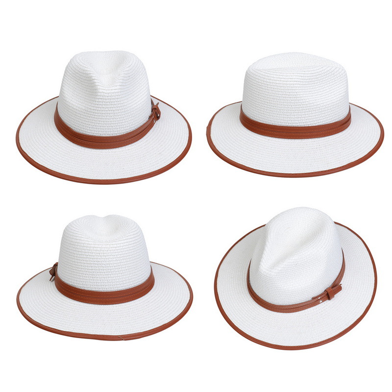 Women's Simple Style Commute Color Block Flat Eaves Sun Hat display picture 5