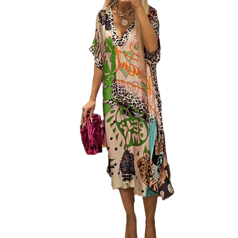 Completo gonna con stampa leopardata donna stile casual chic_voghion.com