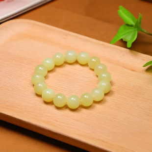 Jin Yu Tang Boutique Hotan Jade Huangkou Pearls Round Jade Run Bracelet Between Guan Ying Language Flower Base Sliding Life Good Time