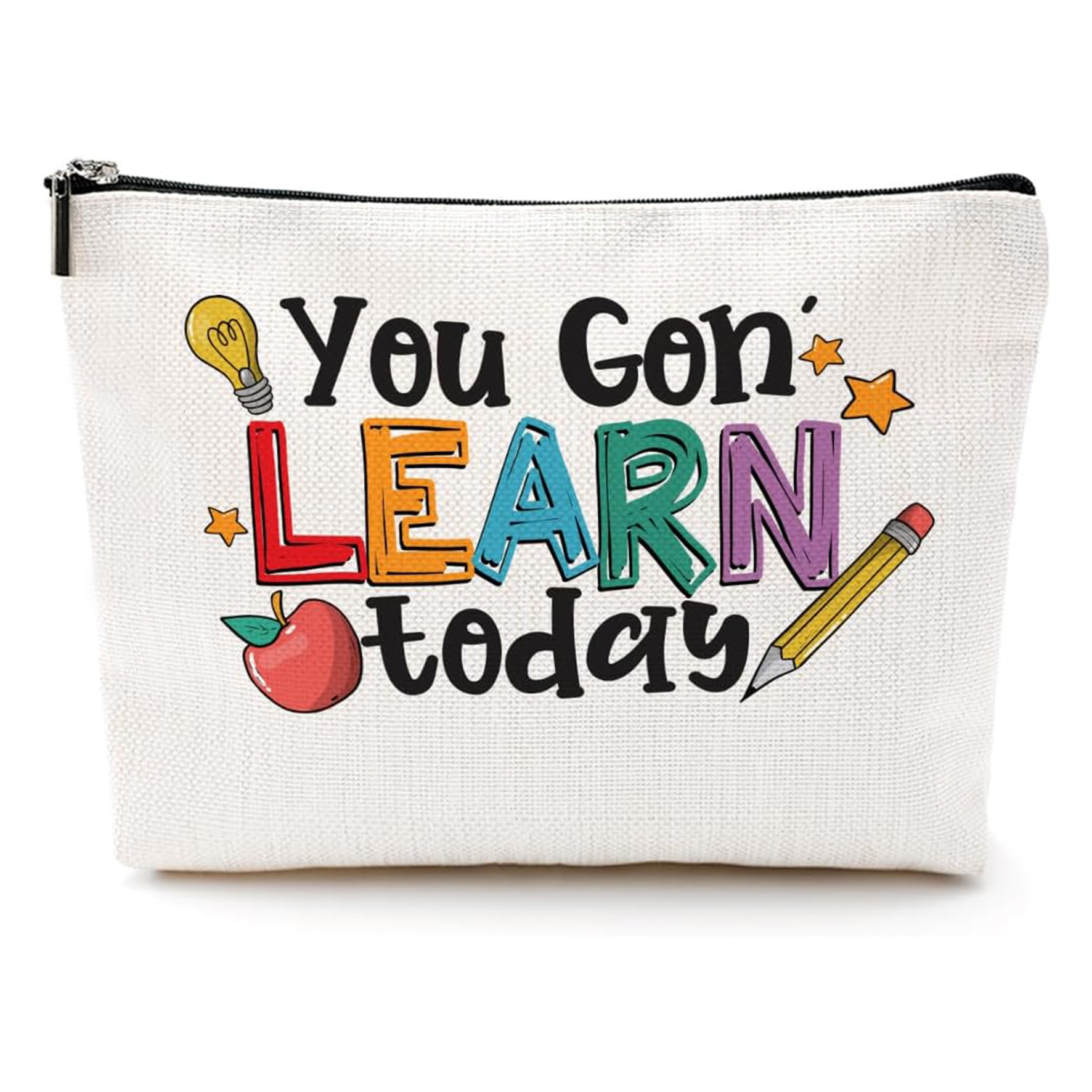 Transfronterizo Amazon explosión gráfica inglesa bolsa de maquillaje regalo zipper bolsa de lino impermeable bolsa de maquillaje bolsa de almacenamiento