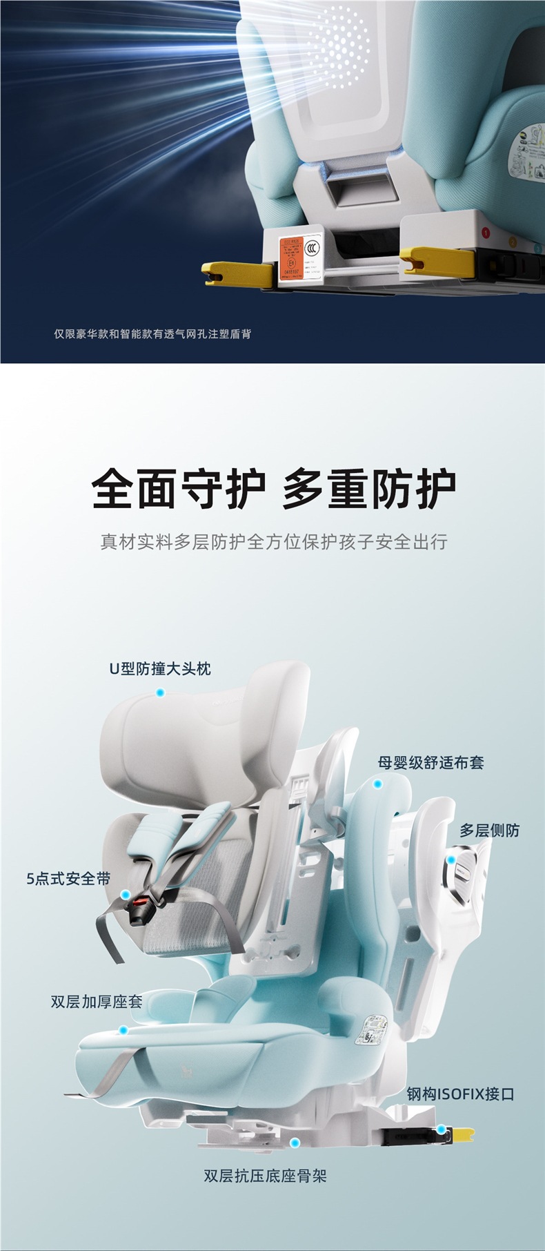 innokids car child safety seat for babies and children aged 9 months to 12 years, simple and portable