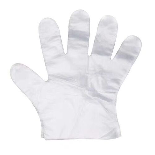 Disposable food gloves thickened catering transparent film gloves restaurant takeaway crayfish PE plastic gloves