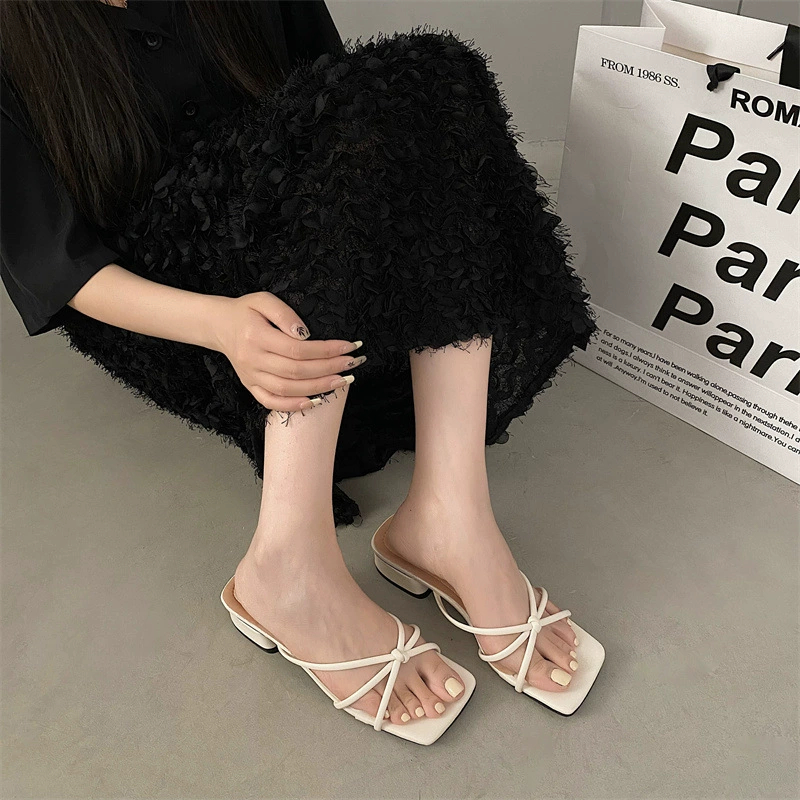Slide, summer slippers, footwear, silver suitable with a skirt, sandals, french style, wholesale