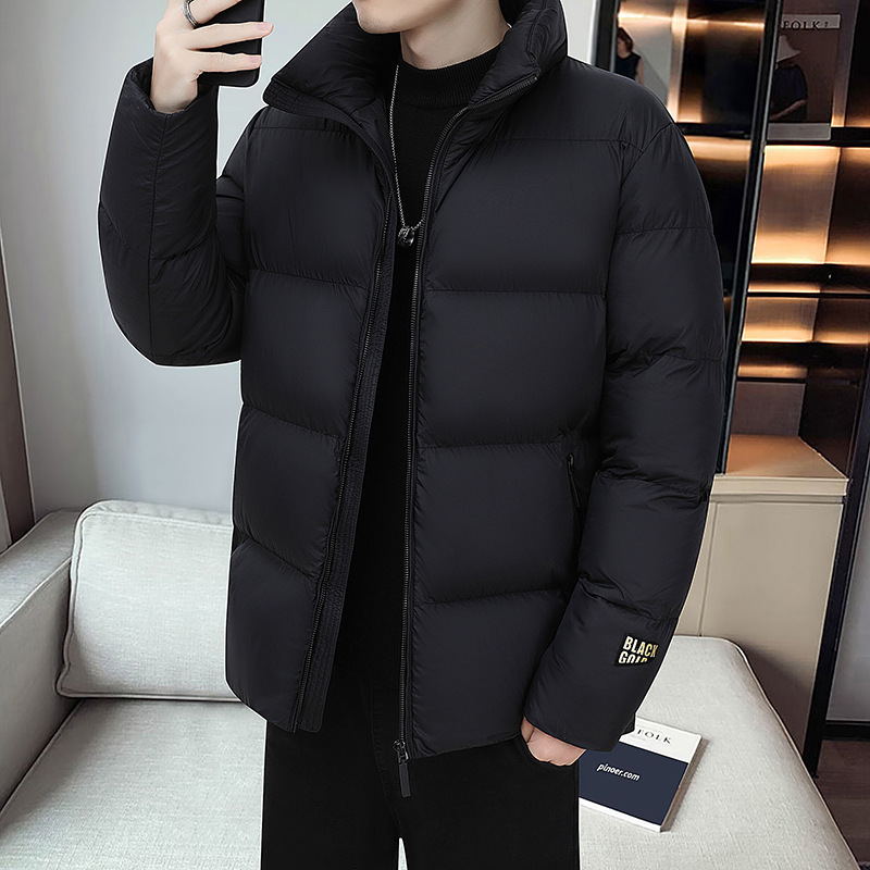 Veste en coton pour couple d'hommes en plumes ultra épaisses haut de gamme en or noir, combinaison à capuche moins 40 résistante au froid, épaissie et_voghion.com
