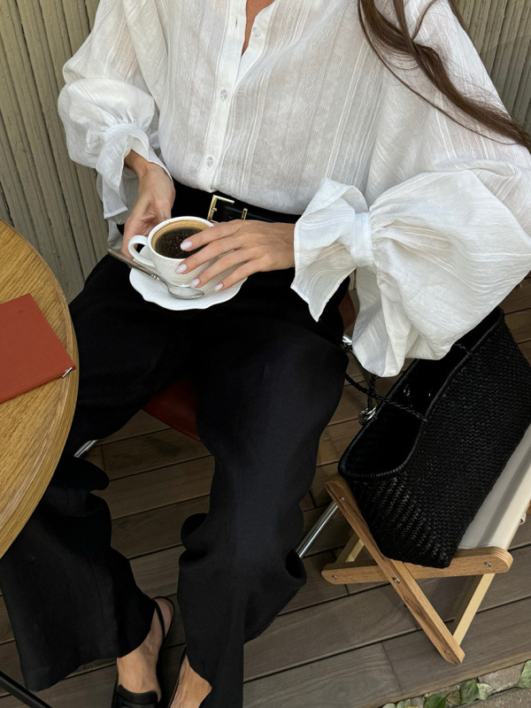 秋の新スタイルヨーロッパとアメリカンスタイルのスタンドカラールーズシャツ長袖デザイン気質ファッションカジュアル2025クロスボーダー通勤|undefined