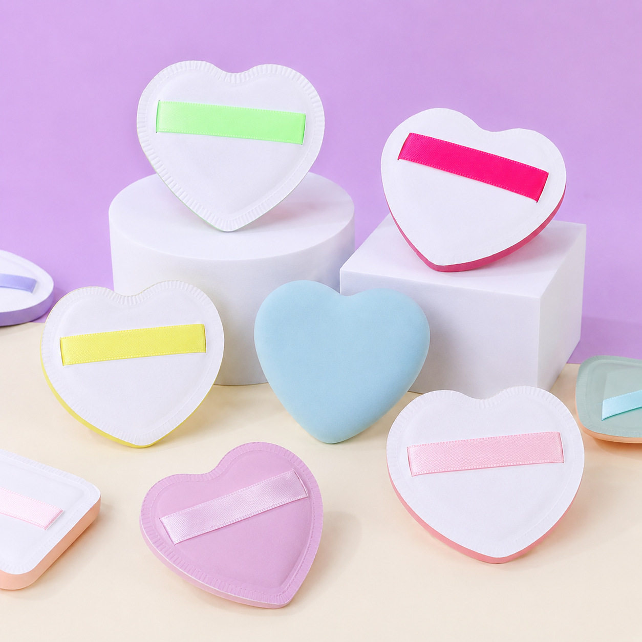 Puff de algodón de azúcar triangular personalizado de fábrica no come polvo súper suave y grueso esponja de maquillaje colchón de aire herramientas de belleza al por mayor