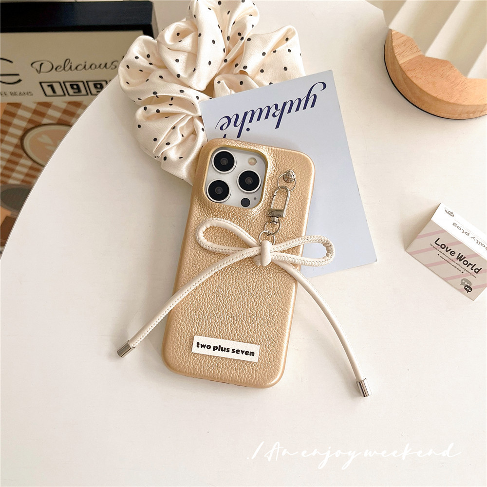 Patrón de cuero nacarado IPhone15promax love bowknot 14 Apple 15promax funda para teléfono ip13