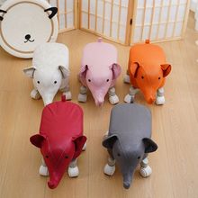 科技布万向滑轮小凳子换鞋凳创意圆凳客厅网红凳懒人沙发茶几矮凳