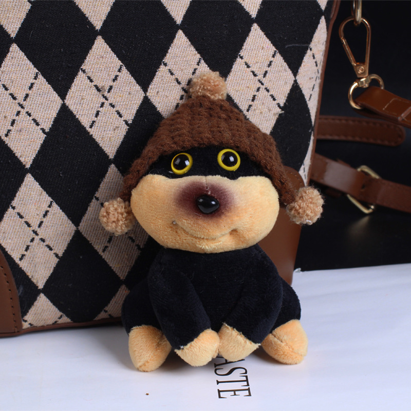 Bolsa de perrito de abeja colgante de coche muñeca de peluche lindo llavero joyería niña pareja regalo