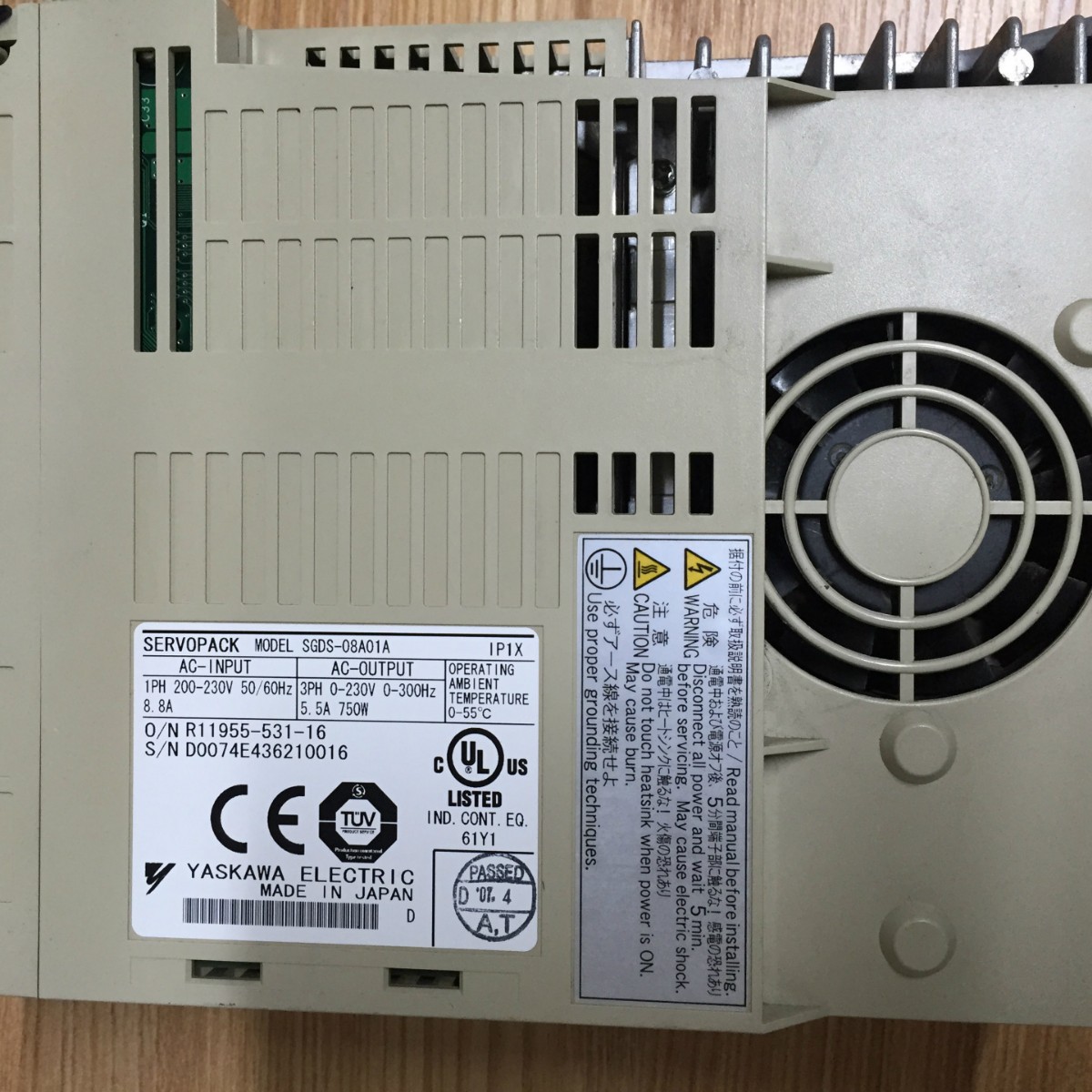 安川伺服SGDS-08A01A 特价现货质保6个月,原装拆机9成新以上