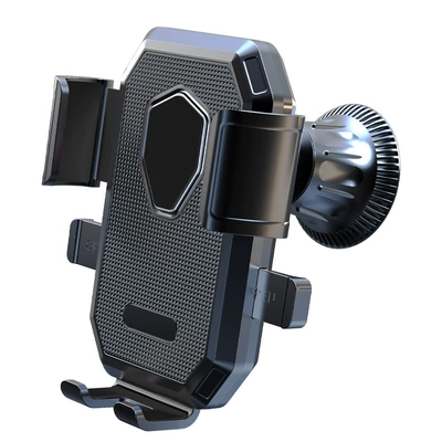 Navigation Gadget with Gravity – Car phone holder - black-hook-clip