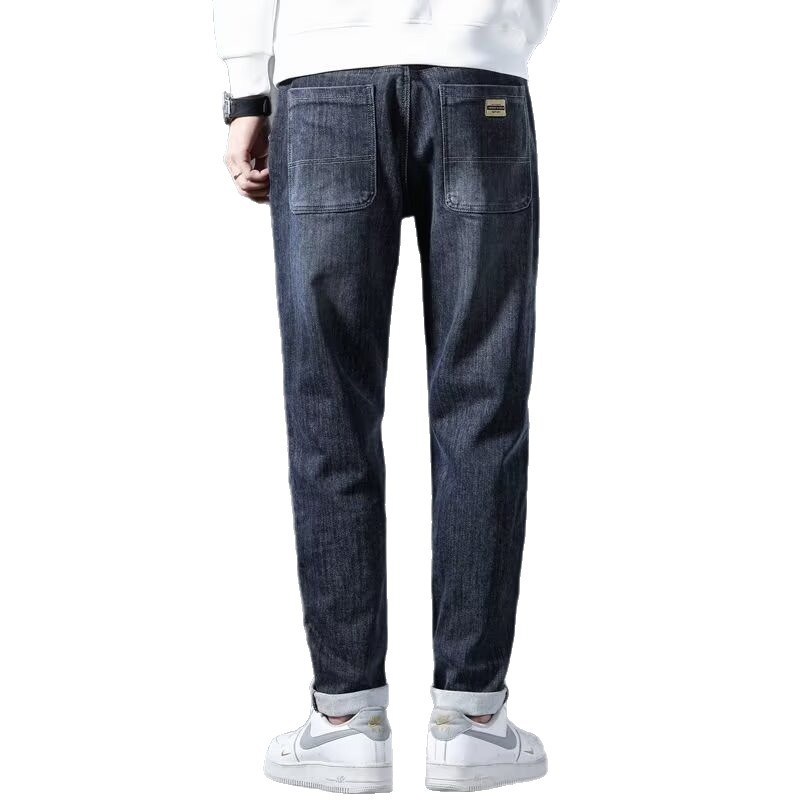 Jeans azules 2026 primavera y otoño nuevo elástico coreano versátil nuevo pequeño recto nueve pantalones de tendencia masculina image 5