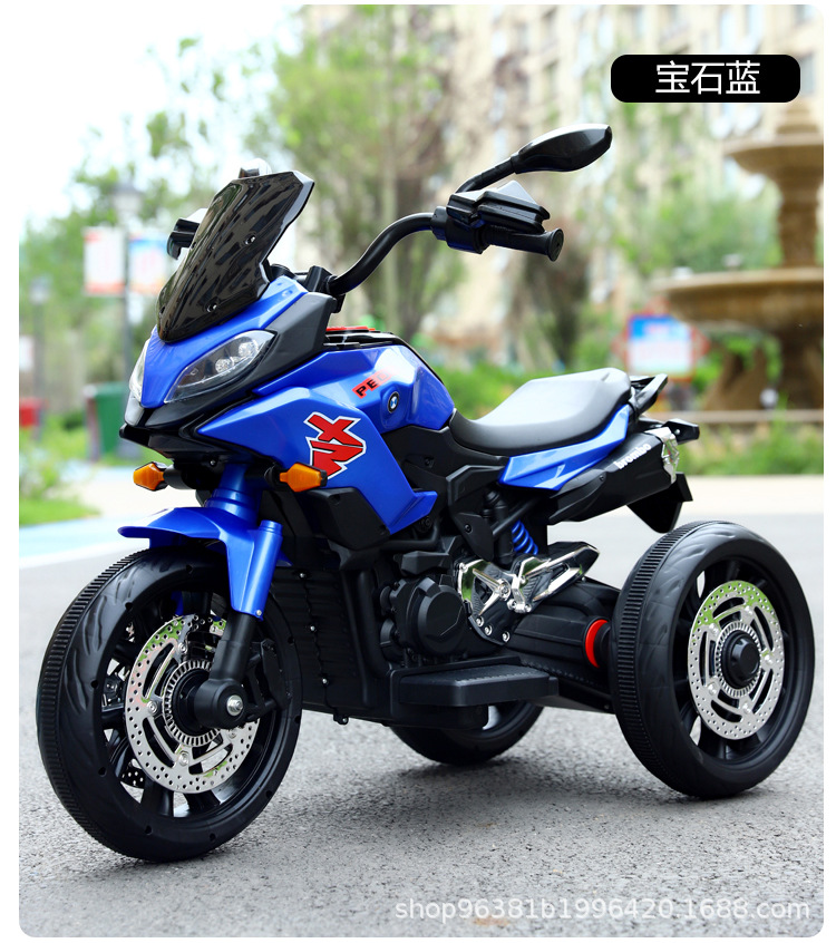 Motocicleta eléctrica para niños batería de doble tracción triciclo bebé coche de juguete para niños de 3 - 12 años