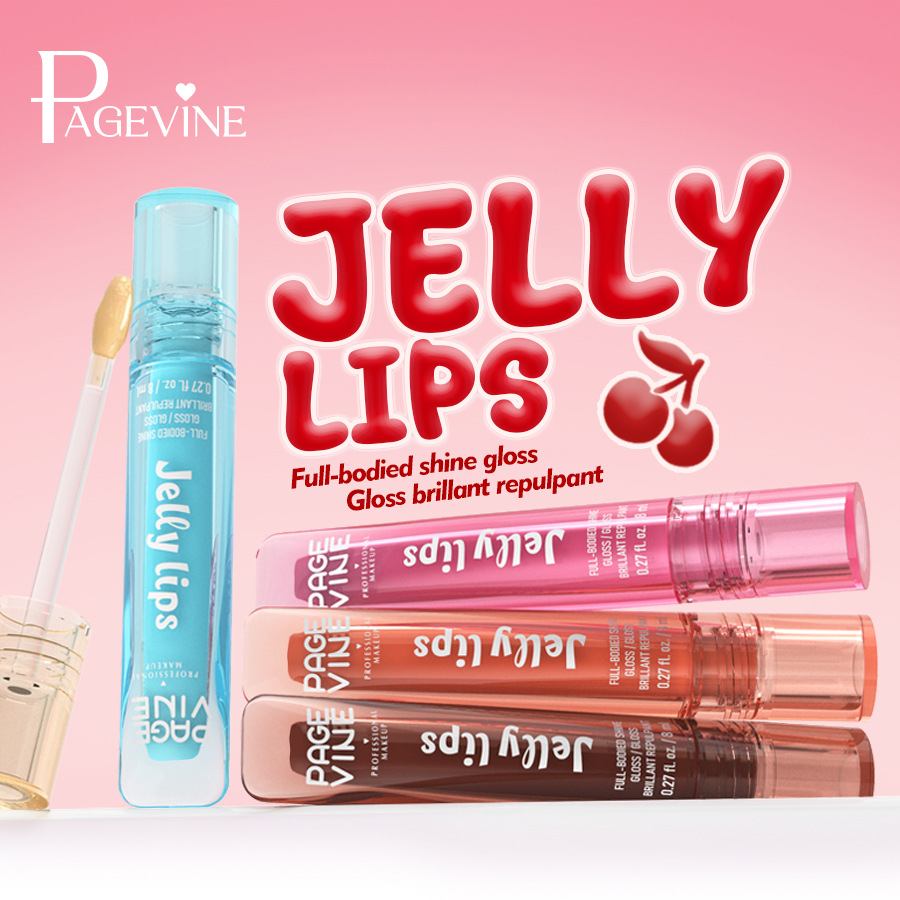 Cross-border PAGE VINE Lip Oil Fruit Lip Oil Hydrating Nutrient Lipstick Lock Water Brilliant Lip Esmalte