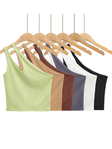  Summer New Arrival: European and American Style Short, Sexy Off-Shoulder & Backless Slim-Fit Tank Top