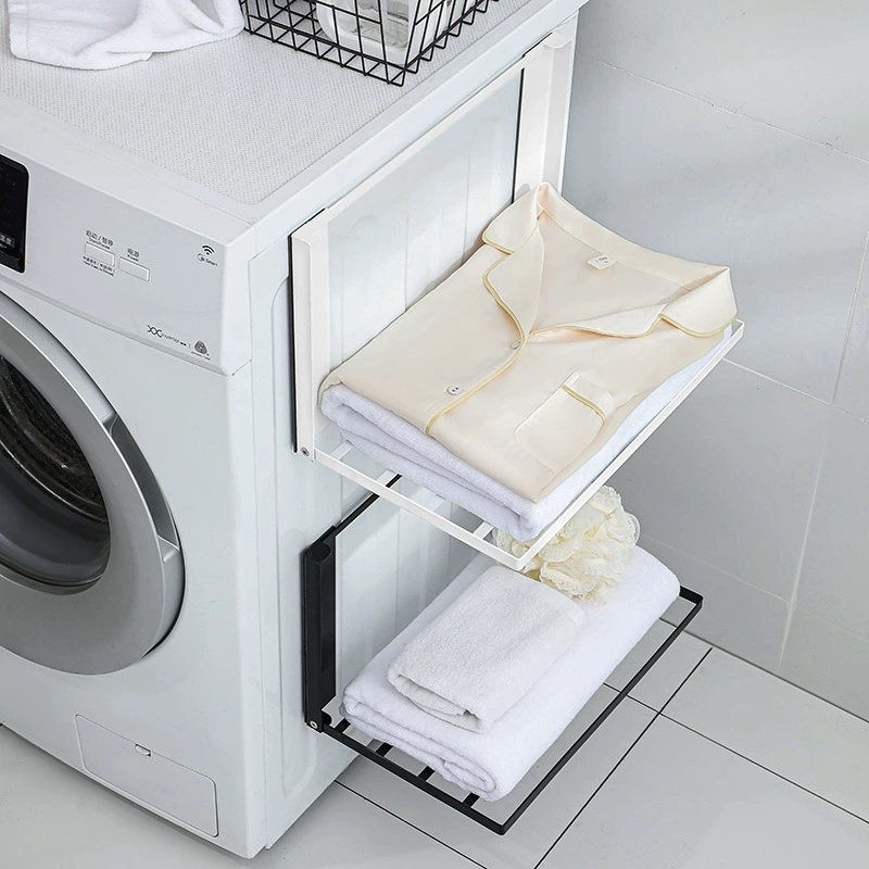 Магнитный без установки Складная стойка для хранения Стиральная машина боковая стойка для хранения Холодильник Складка для ванной полотенца для хранения Прачечная