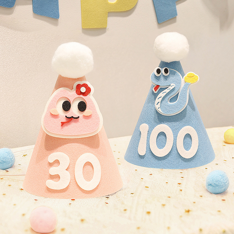 婴儿蛇宝宝百日宴帽子头饰满月布置100天仪式感拍照道具摆件装饰|undefined