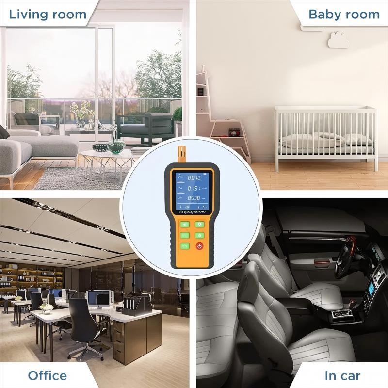 Air Quality Detector Carbon Dioxide Tester Co2 Tvoc Hcho Value Temperature Humidity Detection