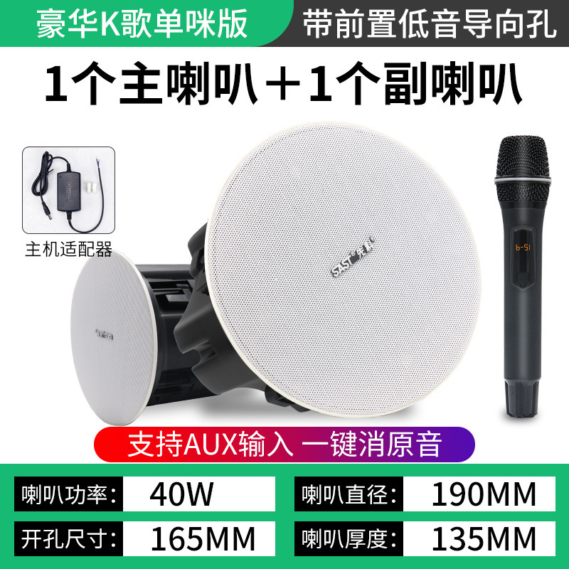Xianke ワイヤレス Bluetooth 天井スピーカー 天井スピーカー 埋め込みスピーカー ショップ レストラン 商業用|undefined