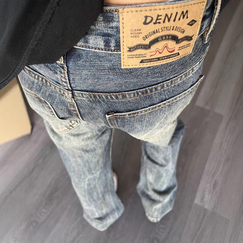 Washed Flared Jeans 2026 Spring New Trendy Brand Retro Personality Straight Pants for Men and Women 2025 Design Style