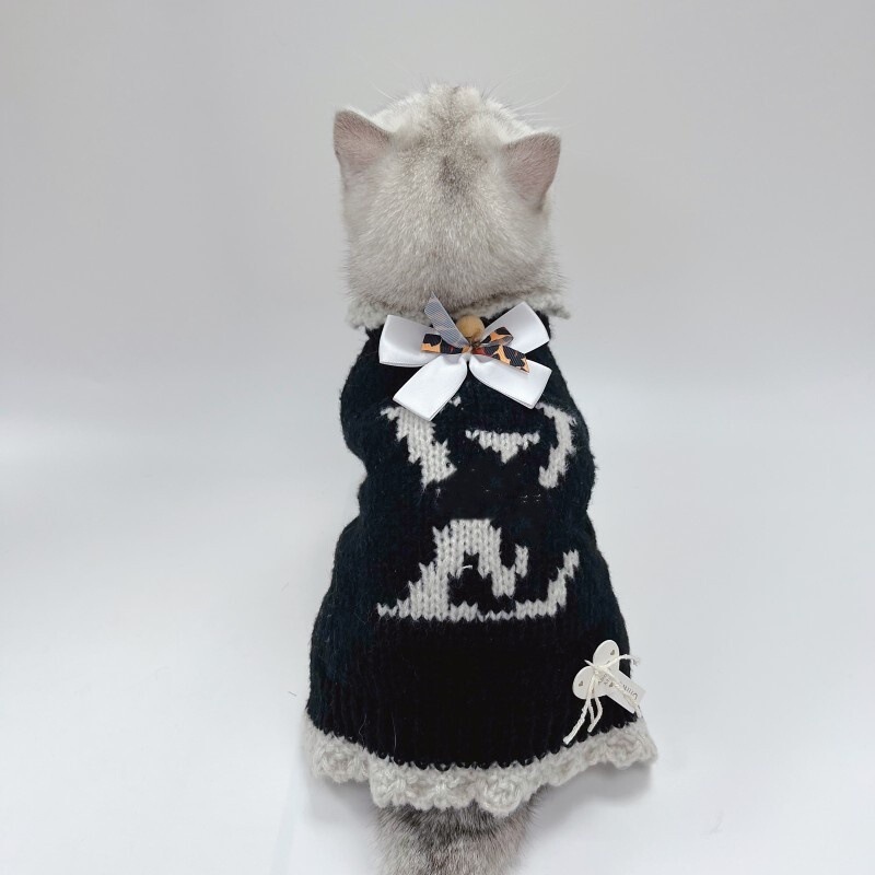 Cat, Small to Medium-Sized Dogs, Small Body Types Like Teddy, Pomeranian, French Bulldog, Corgi, Dog Warm Trendy Brand Pet Sweater, New Autumn and Winter Style