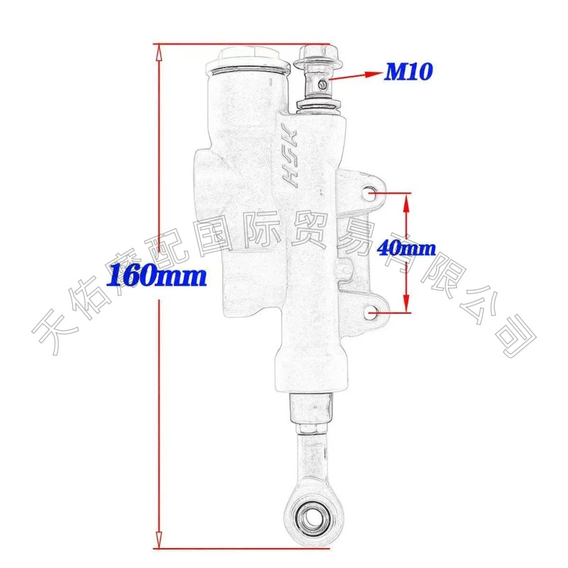 Off-Road Motorcycle Ktm Rear Brake Pump Is Suitable for Hengjian Z300, Keweisi K16, K18, Husqvarna