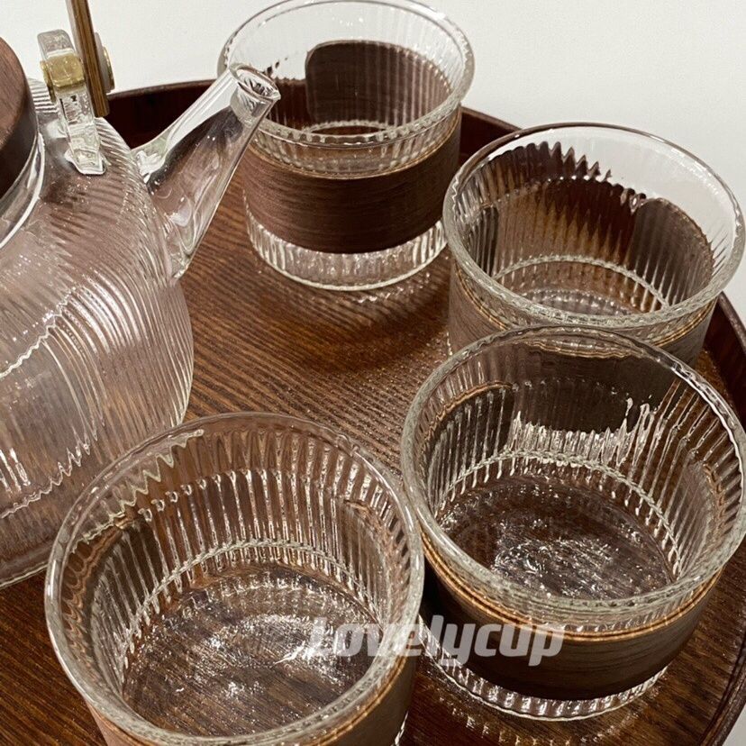 Glass teapot for home use, flavored tea, set