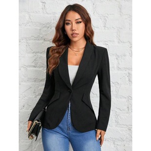Z 64936 Women's One Button Blazer Ůʿ���b���� �羳����