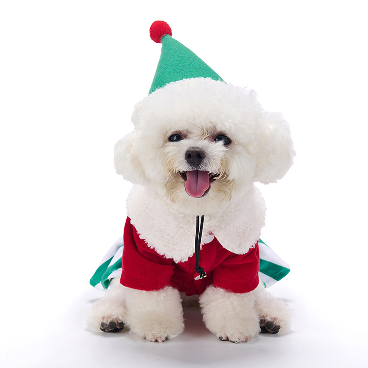 Christmas Pet Costume New Festive Plush Dog Clothing For Small And Medium Sized Dogs Autumn Winter Pet Clothes_voghion.com