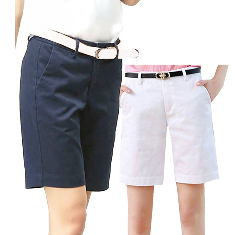 GOLF Shorts Women's White Pure Cotton Breathable Sports Five-point Pants GOLF GOLF Pants Summer Slim Pants