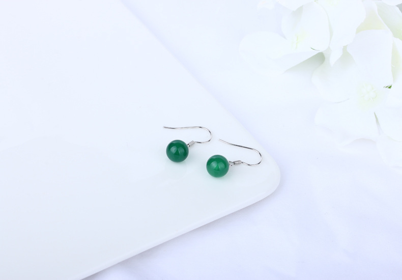 1 Pair 925 Sterling Silver Gem Geometric Drop Earrings display picture 24